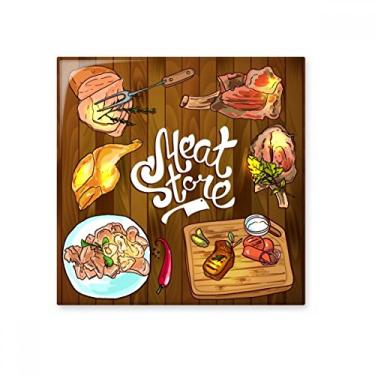 Imagem de Adesivo brilhante de azulejo de cerâmica para churrasco Meat Store