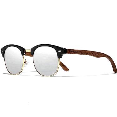 Imagem de Oculos de Sol Masculino Artesanal de Madeira Retro Fashion Kingseven Polarizados N5516 (C5)