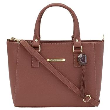 Imagem de TOKSHOP Bolsa Feminina Pequena Tranversal com Acabamento Premium (Marrom Escuro)