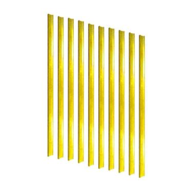 Imagem de Kit - 10 Porta Etiqueta Simples 90 Cm Amarelo Com Acrílico New Plus/plus - Sa Gôndolas