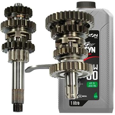 Imagem de Caixa de câmbio marcha completo Biz125 2006 a 2017 partida de pedal e elétrica com óleo