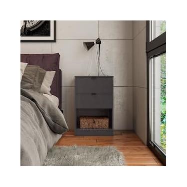 Imagem de Mesa de Cabeceira Bartira Diplomata com 2 Gavetas