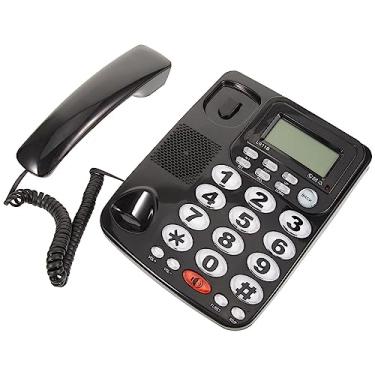 Imagem de Telefone Fixo Residencial Viva-voz Com Fio Telefone Mesa Sim Telefone Comercial Telefone Com Fio Para Idosos Fio Extensão Telefone Mãos Livres Pvc Fiação Escritório