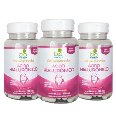 Imagem de Kit 3 Bio Redux Rejuvenescedor - Ácido Hialurônico (+ Retinol + Biotina + Vitamina C) 60 Cápsulas