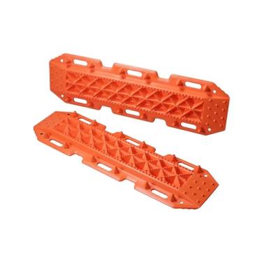 Imagem de Tapetes de tração Maxsa 20333 Heavy Duty Escaper Buddy para extração e recuperação de veículos off-road, areia e neve, dobrável, inquebrável, laranja, pacote com 2