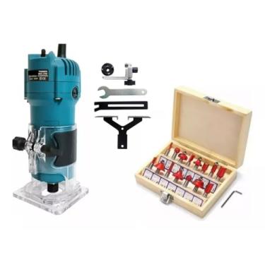 Imagem de Tupia Laminadora Manual 900w + Jogo de Fresas 15pçs (110, Volts)