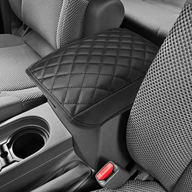 Imagem de INTGET Capa de apoio de braço de console central para Nissan Frontier 2005-2021 acessórios 2005-2015 Nissan Xterra acessórios capa protetora de couro para descanso de braço do meio da tampa do console (almofada)