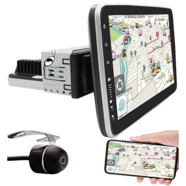 Imagem de Multimídia Traseira 1 Din 9" Polegadas Tela Rotativa H-Tech HT-9290CA 2GB Ram 32GB + Câmera de Ré