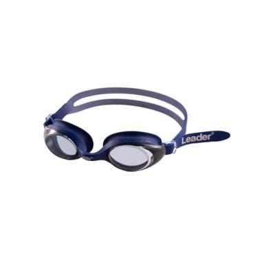 Imagem de Leader Glasses - Óculos de Natação Champion Azul – Lentes Antiembaçantes, Proteção UV, Vedação em Silicone e Tira Dupla para Máximo Conforto e Desempenho