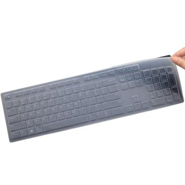 Imagem de Capa de teclado para teclado sem fio Dell KM636 e teclado com fio Dell KB216 e Dell Optiplex 5250 3050 3240 5460 7450 7050 e Inspiron AIO 3475/3477/3670 All-in One Desktop Keyboard Skin-Clear