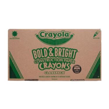 Imagem de Crayola 52-1617 Class Pack Crayola Construction Paper Crayons, 25 ea. of 16 Colors, 400/Set, Assorted