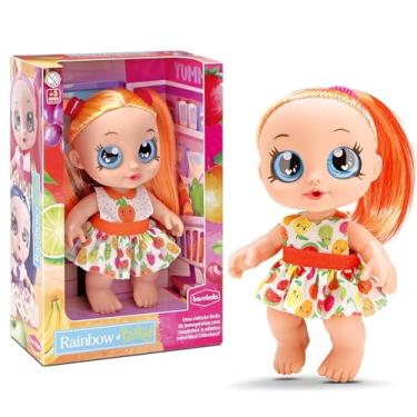 Imagem de Boneca Rainbow Baby Laranja Frutinha 100% Vinil Articulada Cabelo Laranja 20cm