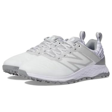 Imagem de New Balance Fresh Foam Contend V2 Tênis de golfe masculino, Branco/Cinza, 8.5