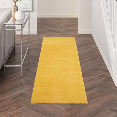 Imagem de Nourison Home Essentials 2'5.1 cm x 10' Tapete amarelo para uso interno/externo