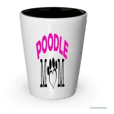 Imagem de Copo de shot Poodle Dad and Mom – Presentes para casais de poodle (1, mamãe)