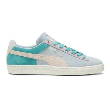 Imagem de PUMA Suede JR Classic Kids Tênis (criança pequena/criança grande), bege, verde, cinza, 44