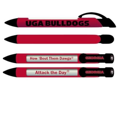 Imagem de Canetas rotativas com mensagem da University of Georgia Bulldogs – Pacote com 4 (8004) Produto universitário oficialmente licenciado