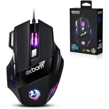 Imagem de Mouse Gamer Profissional 3200 DPI Com Fio USB 7 Botões RGB Cabo Nylon 