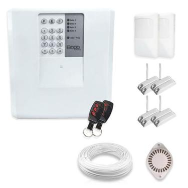 Imagem de Kit Alarme Residencial Bopo 6 Sensores Com Fio Discadora - Bopo Eletrô