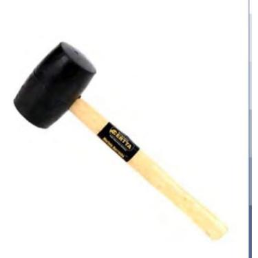 Imagem de Martelo De Borracha Cabo De Madeira 750G - FERR-211 - DS