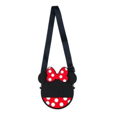 Imagem de  Bolsa Bolsinha Infantil Praia Piscina Silicone Laço Minnie - Disney, 