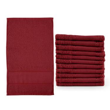 Imagem de Kit 12pçs de Toalha Lavabo Pequena Para Hotel Pousada Social - ENTROU 