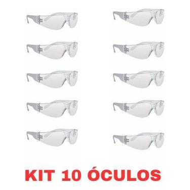 Imagem de Kit com 10 Oculos De Proteção Visual Incolor Epi Bike Pesca - Loja Sec