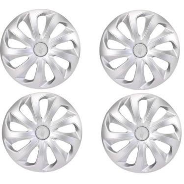 Imagem de Kit Calota Velox Aro 14 Prata Para Hb20 Universal - Elitte Motors