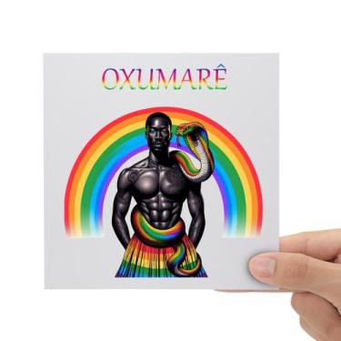 Imagem de Adesivo Orixá Oxumarê DTF UV Envernizado ProvaD'água Sticker - Balaio 