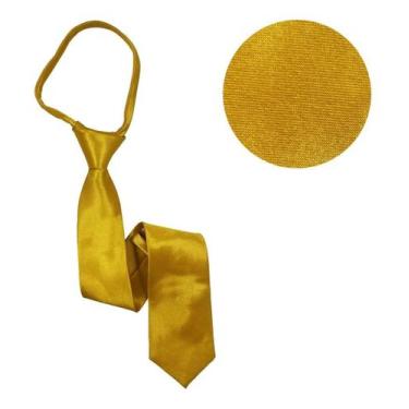 Imagem de Gravata Masculina Adulto Com Ziper Lisa Nó Pronto Casamento - Rpires, 