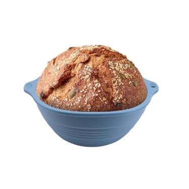 Imagem de Cesta de silicone Banneton, kit de cestas à prova de fermento, cesta redonda dobrável de 23 cm, conjunto completo para fazer pão com ferramentas essenciais, acessórios para fazer pão