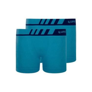 Imagem de Kit com 2 Cuecas Infantil Boxer Lupinho 136-001 - LUPO, Azul, M