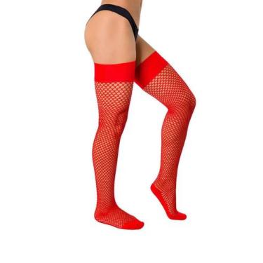 Imagem de meia 7/8 Arrastão Selene cod 9630, Vermelho, unico