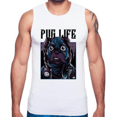 Imagem de Regata Pug Life - Foca na Moda, Branco, GG