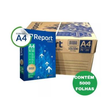 Imagem de Papel Sulfite A4 Branco Report Multifunção Kit C/10Pacotes