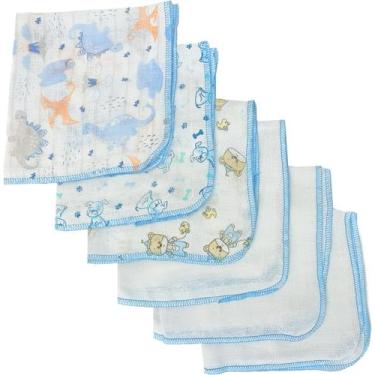 Imagem de Kit 12 Fraldinhas De Boca - 30x30cm - Paninho De Boca Menino - Dugu