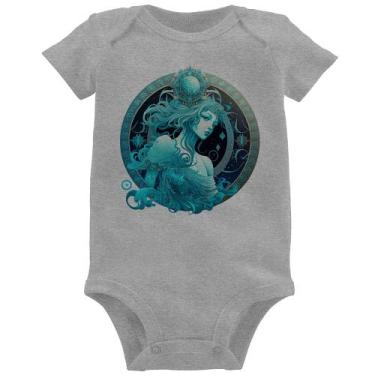 Imagem de Body Bebê Aquário Sígno - Foca na Moda, Cinza, GG