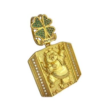 Imagem de Pingente Tigrinho Jogo Sorte (g) - Banhado a Ouro 18k - ToJoia18k