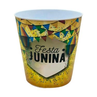 Imagem de Balde de Pipoca - Festa Junina Amarelo - 1 unidade - Rizzo