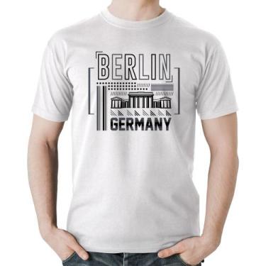 Imagem de Camiseta Algodão Berlim Alemanha - Foca na Moda, Branco, GG