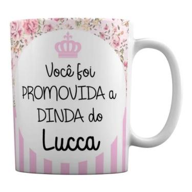 Imagem de Caneca Branca Personalizado Madrinha Dinda Batizado Bebê - GMH Prod. S