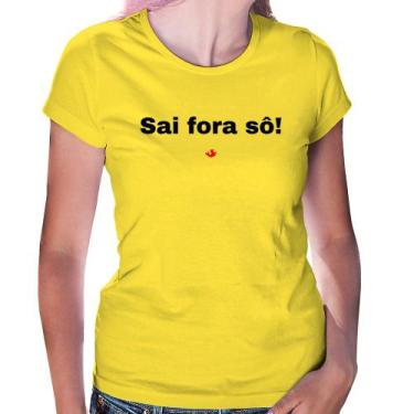 Imagem de Baby Look Sai fora sô! - Foca na Moda, Amarelo, M