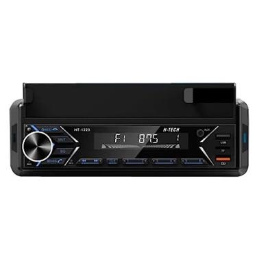 Imagem de Som Automotivo Rádio HT-1223 Suporte para Celular com APP para Configurar Bluetooth/USB/SD/Aux - H-Tech