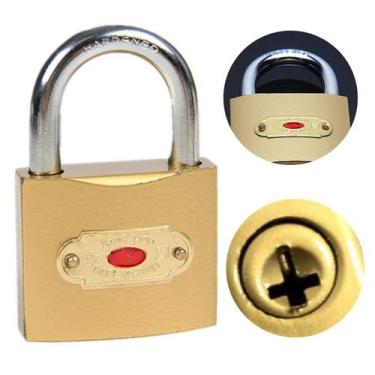 Imagem de Kit 2 Cadeados 38mm Para Armarios Malas Com Chave Tetra Antifurto - Pr