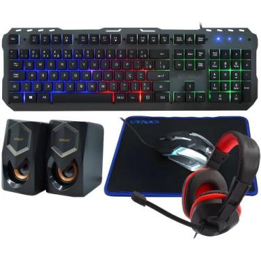 Imagem de Kit Gamer Satellite GK-53 Teclado Portugues + Mouse + Fone de ouvido +