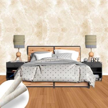 Imagem de Papel de Parede Mod 1 Marble Bege Vinilico - ATACADÃO DO ARTESANATO MD