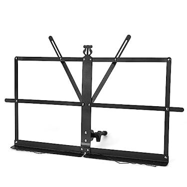 Imagem de Musiin Suporte dobrável para partituras, mesa de mesa, estável, portátil, dobrável, leve, clipe de partitura com bolsa de transporte