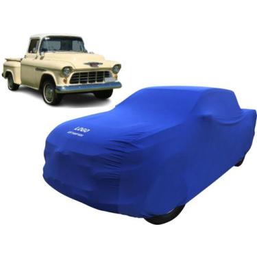 Imagem de Capa Para Camionete Com Logo Chevrolet Marta Rocha 1955 - Mz, Azul