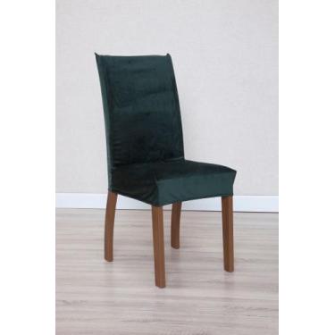 Imagem de Kit 6 Capa Para Cadeira De Jantar Em Veludo Suede Direto Da Fábrica - 