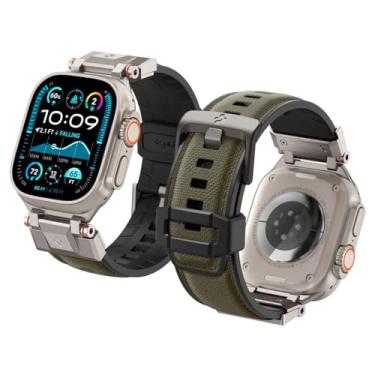 Imagem de Spigen DuraPro Armor Pulseira Conector Metal Durável para Apple Watch Compatível com Ultra 3/2/1 49mm, Series 11/10 46mm, 9/8/7 45mm, SE3/SE2/SE/6/5/4 44mm, 3/2/1 42mm - Verde Militar